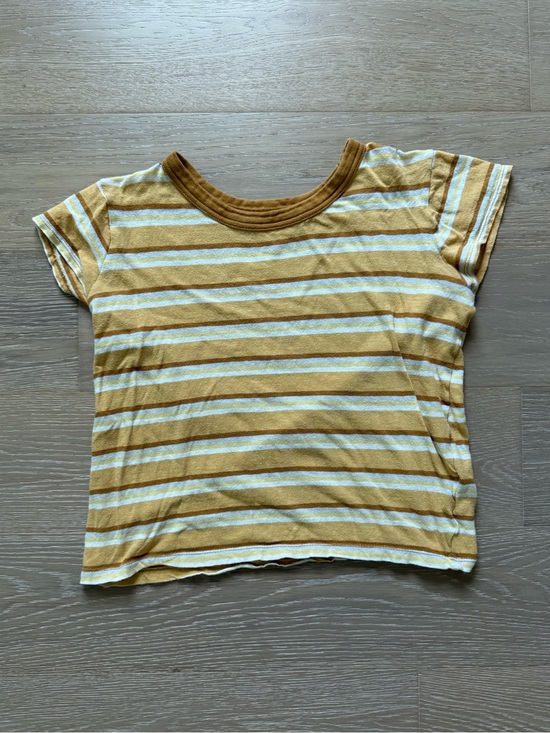 Madewell Tops - Madewell Yellow and White Striped Tee